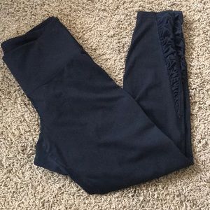 Old navy active legging with mesh ankle ruching